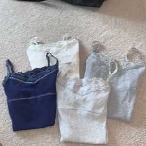 Four justice girls tanks bra lined